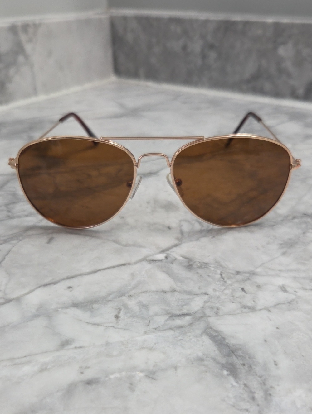 Women's Kitty Hawk Nectar Aviator Sunglasses in Gold with Amber Lenses